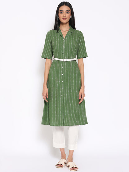 Green Printed kurta &amp; Trousers Set