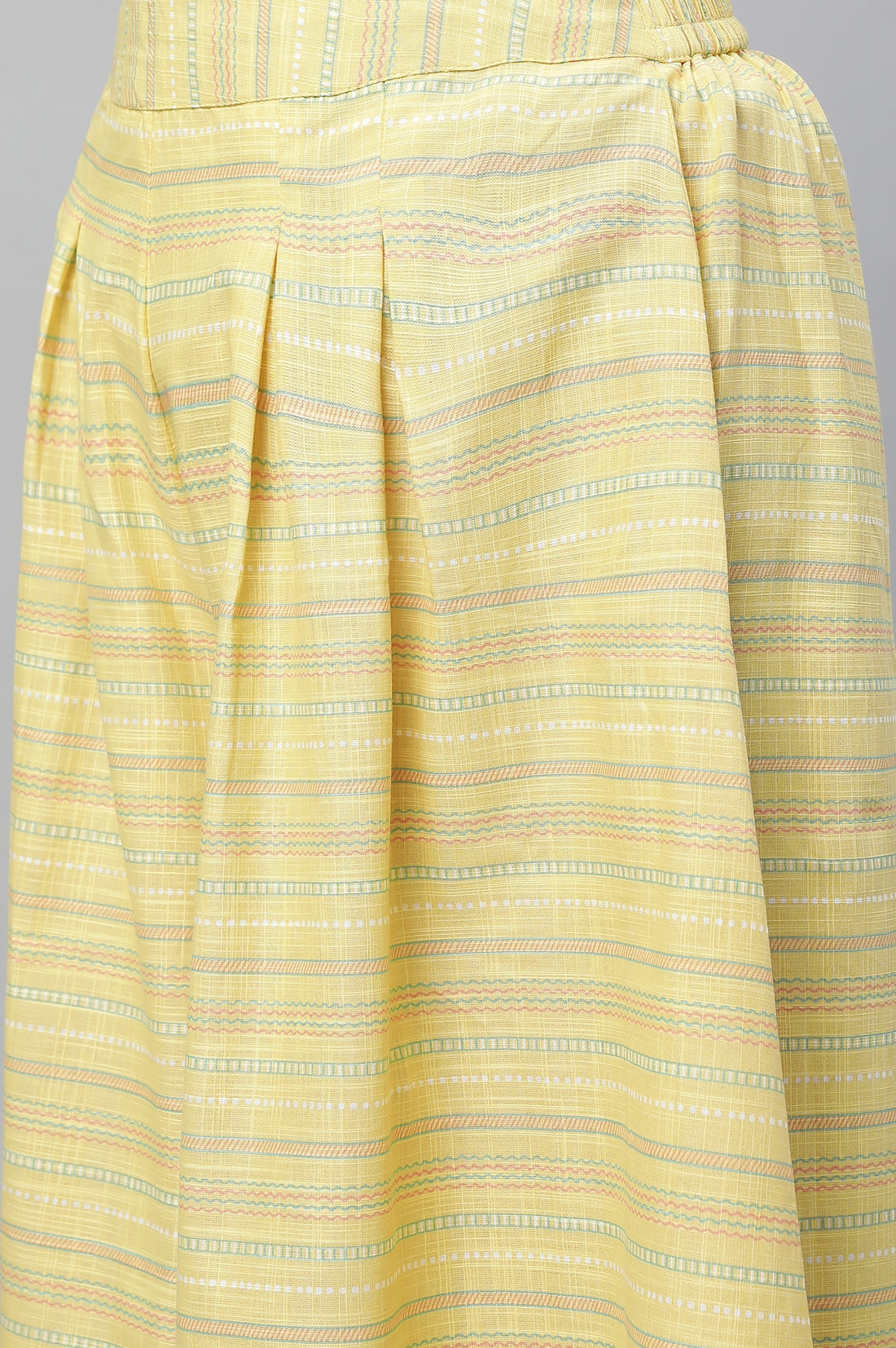 Blue Printed Kurta, Culottes &amp; Dupatta Set