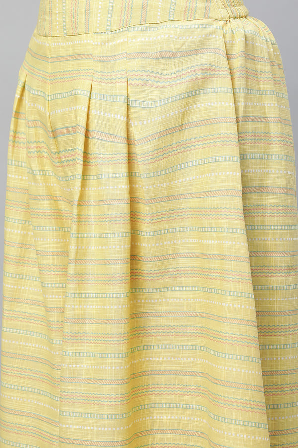 Blue Printed Kurta, Culottes & Dupatta Set