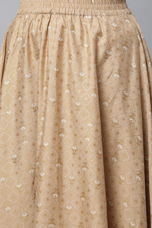 Blue Festive LIVA kurta & Skirt Set