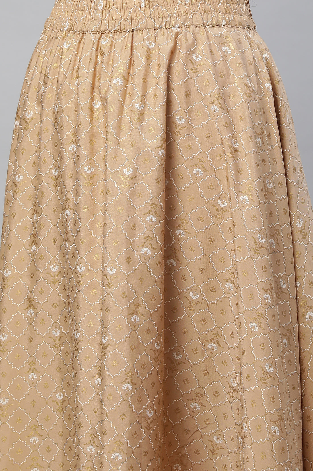 Pink Festive Ethnic LIVA kurta, Skirt &amp; Dupatta Set