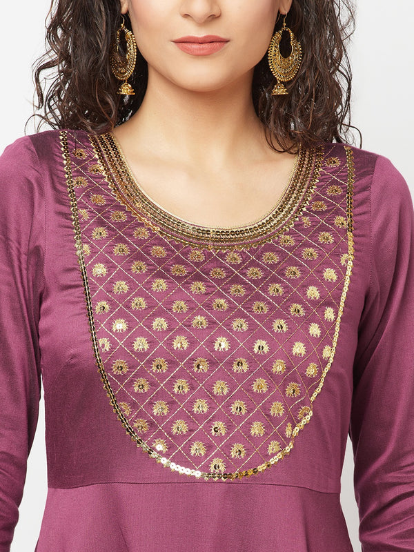 Red Festive kurta & Trousers Set