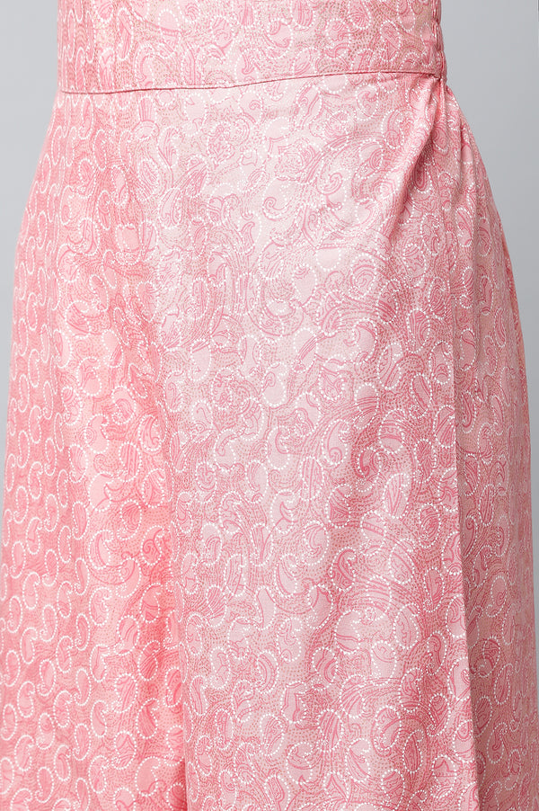 White Floral Printed Festive kurta Set