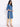 Blue Floral Print kurta &amp; Tights Set