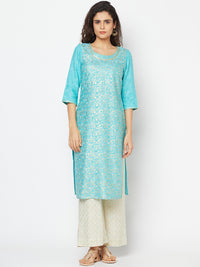 Blue Festive kurta and Palazzo Set