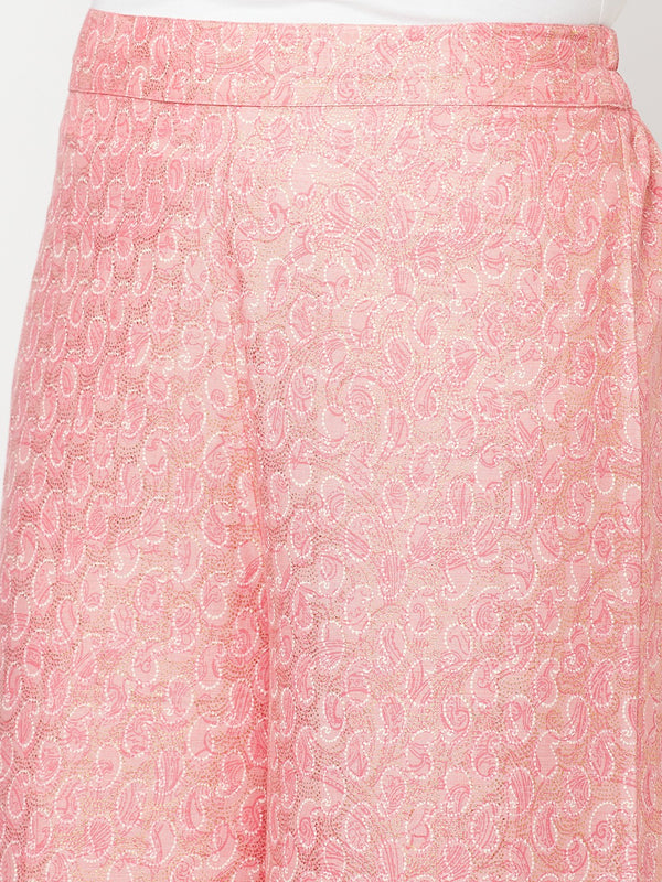 White Printed kurta and Palazzo Set