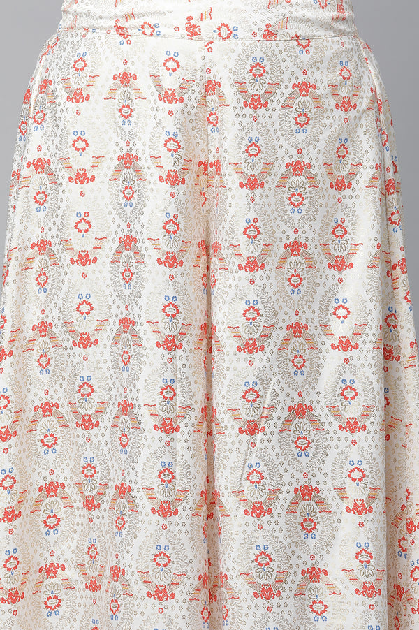 Yellow Festive kurta, Culottes & Dupatta Set