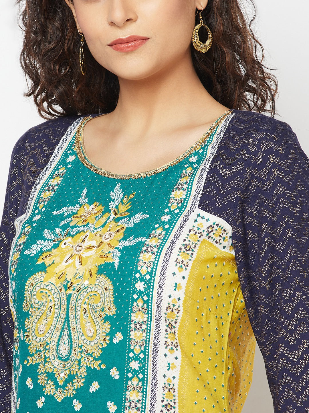 Green Ethnic kurta &amp; Palazzo Set