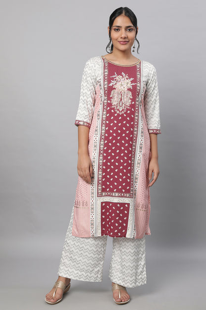 Red Festive kurta &amp; Palazzo Set