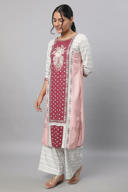 Red Festive kurta &amp; Palazzo Set