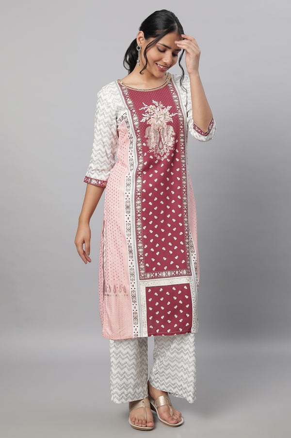 Red Festive kurta & Palazzo Set