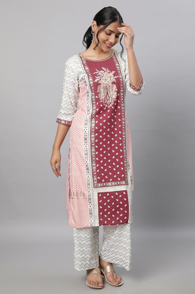 Red Festive kurta & Palazzo Set