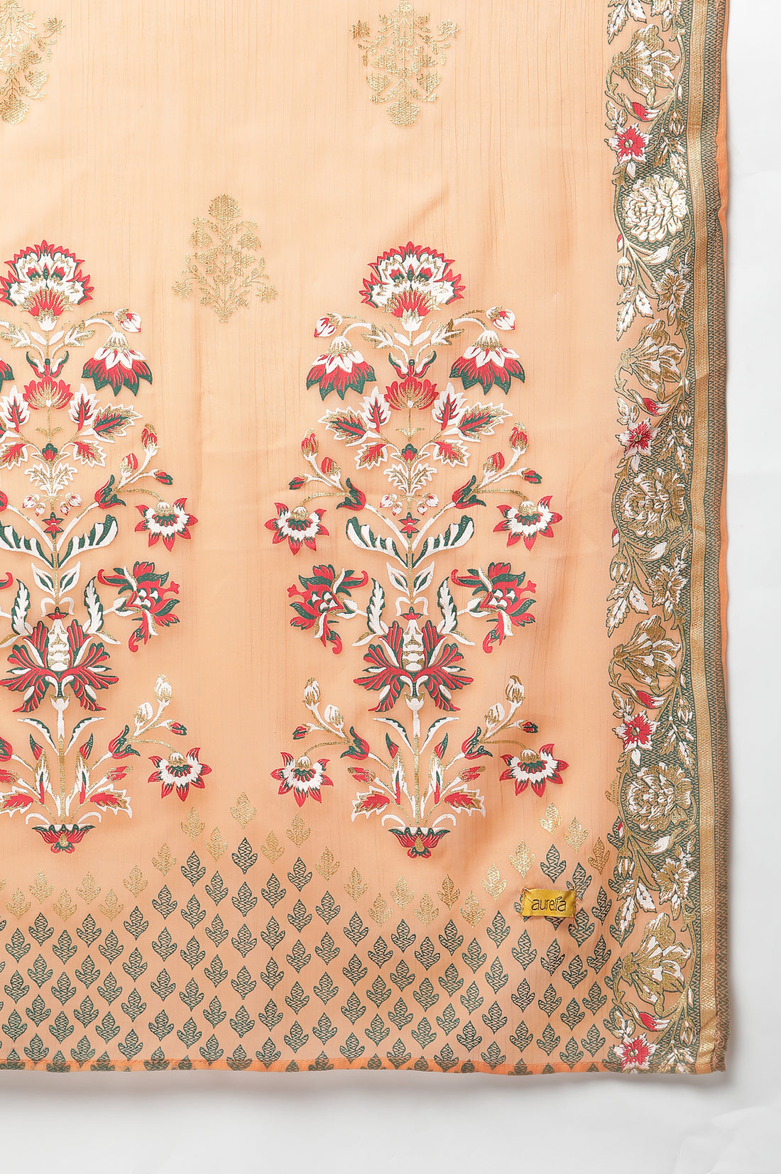 Green Festive kurta, Skirt &amp; Dupatta Set