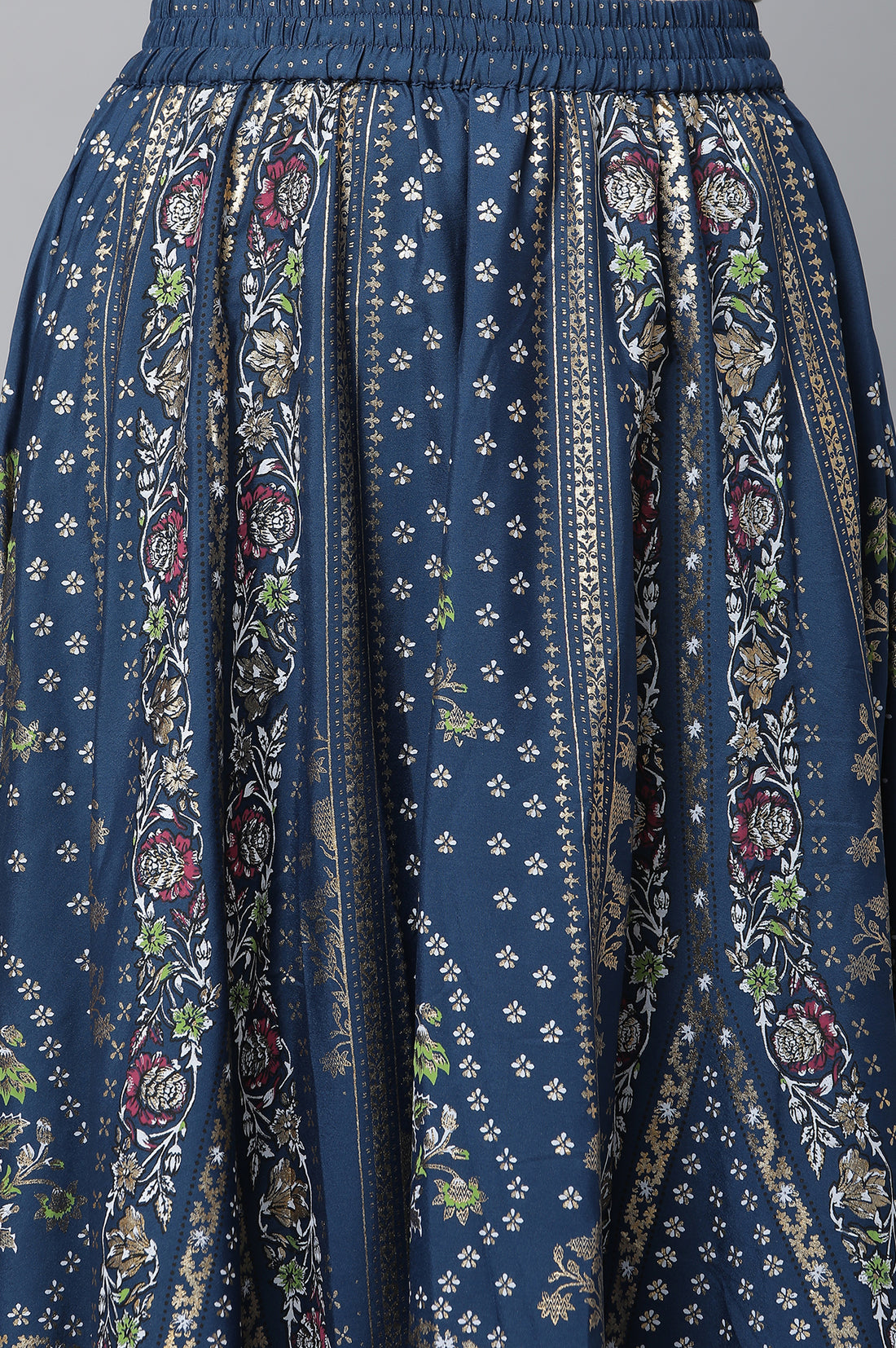 Blue Festive kurta, Skirt &amp; Dupatta Set