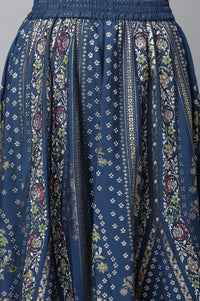 Blue Festive kurta, Skirt &amp; Dupatta Set