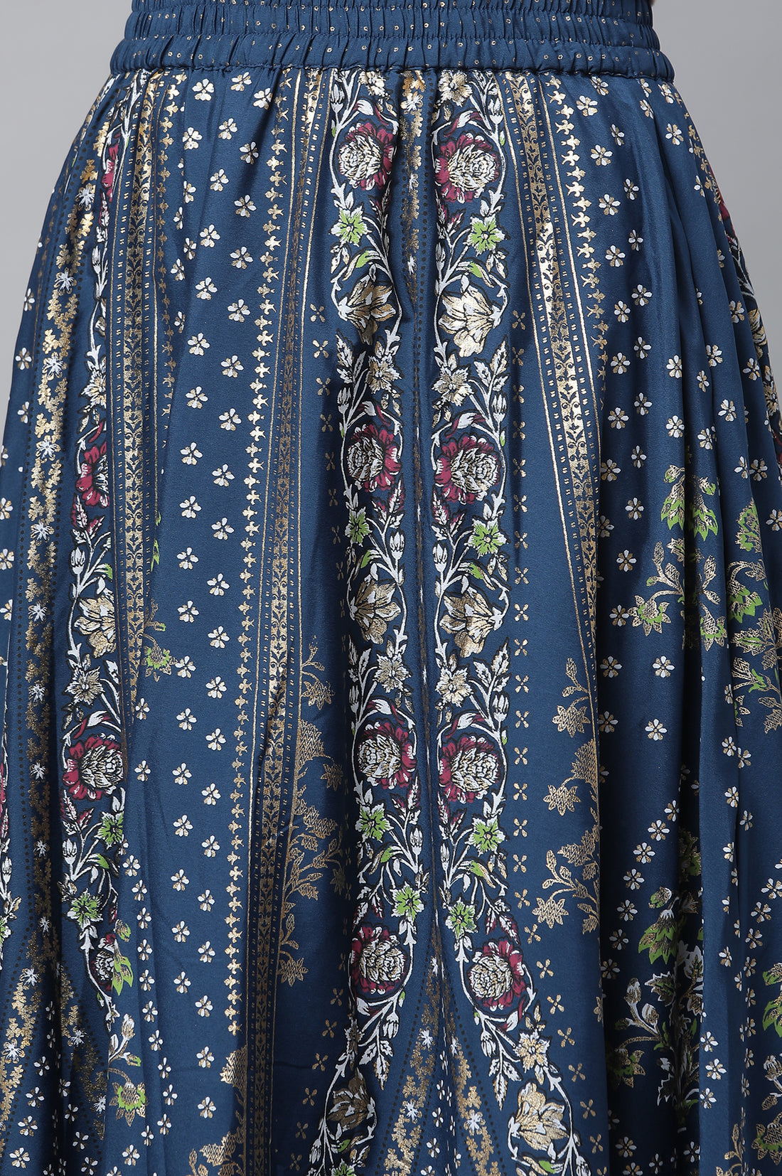 Blue Festive kurta, Skirt &amp; Dupatta Set