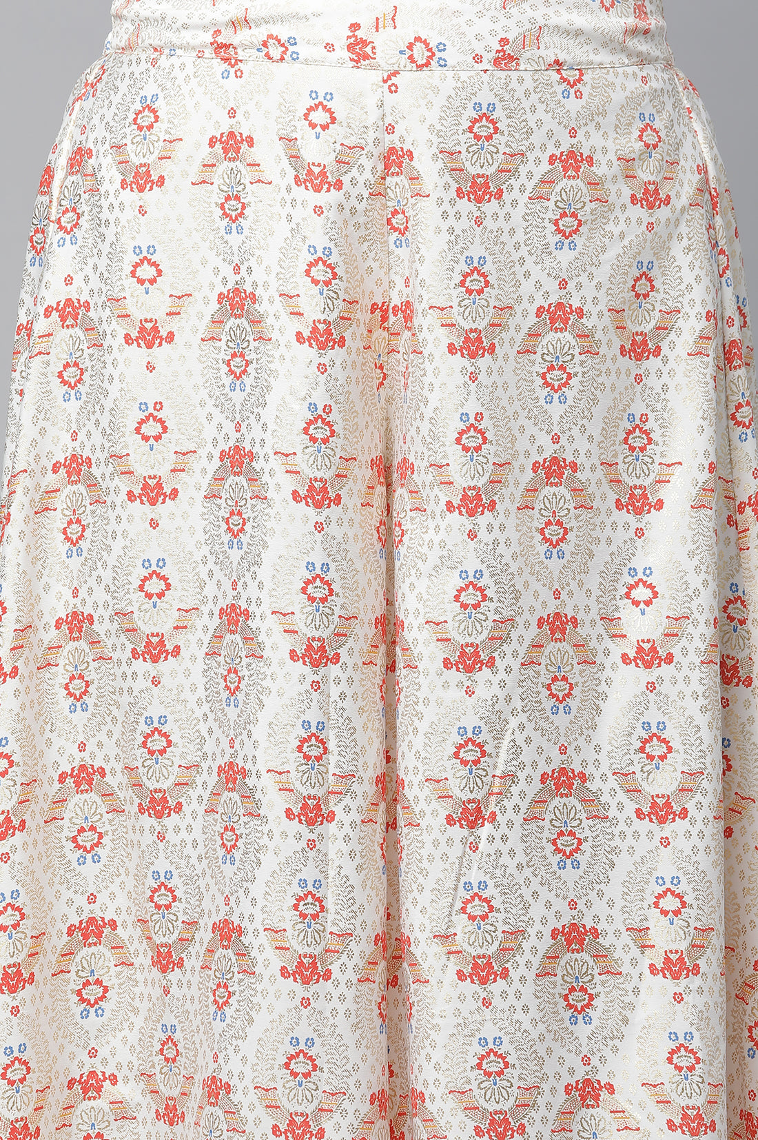 Green Festive kurta, Culottes &amp; Dupatta Set