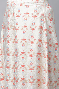 Green Festive kurta, Culottes &amp; Dupatta Set