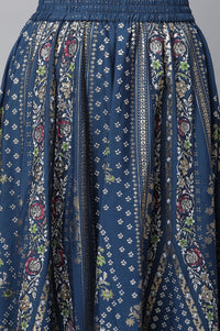 Blue Festive kurta, Skirt &amp; Dupatta Set
