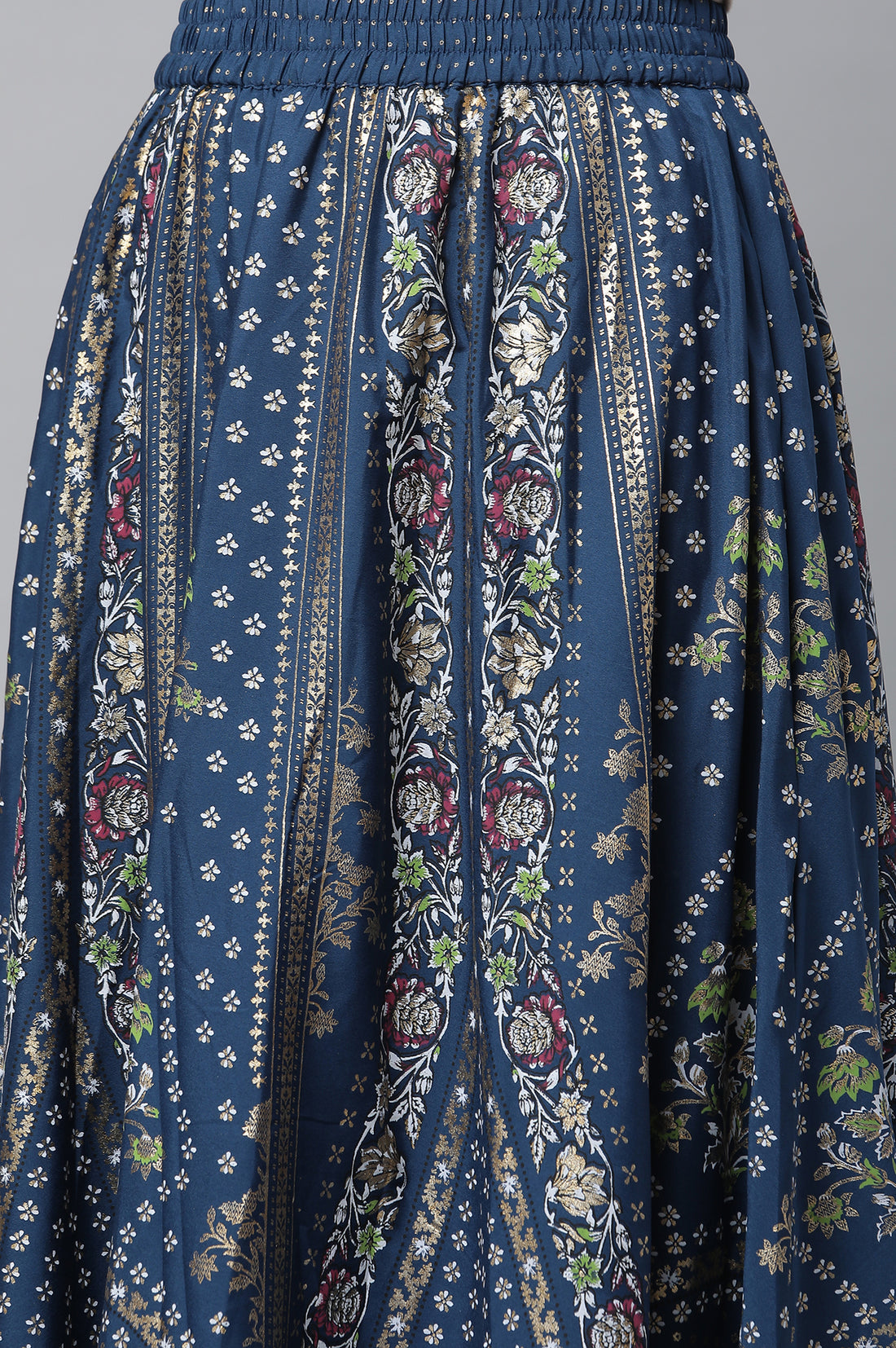 Blue Festive kurta, Skirt &amp; Dupatta Set