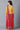 Girls Yellow Foil Printed Top With Red Flared Skirt And Dupatta