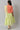 Girls Orange Foil Printed Top With Green Flared Skirt And Dupatta
