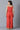 Girls Red Foil Printed Jumpsuit In Boat Neck
