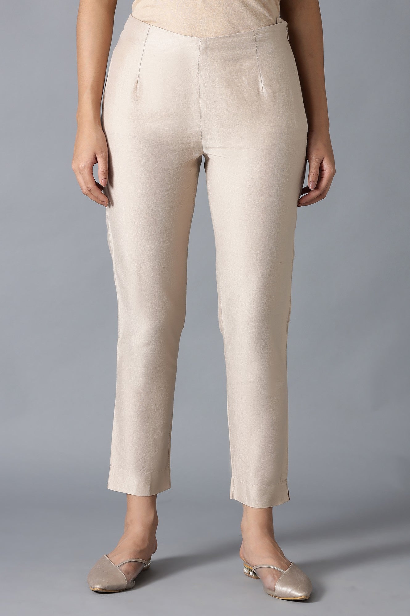 Beige Slim Pants