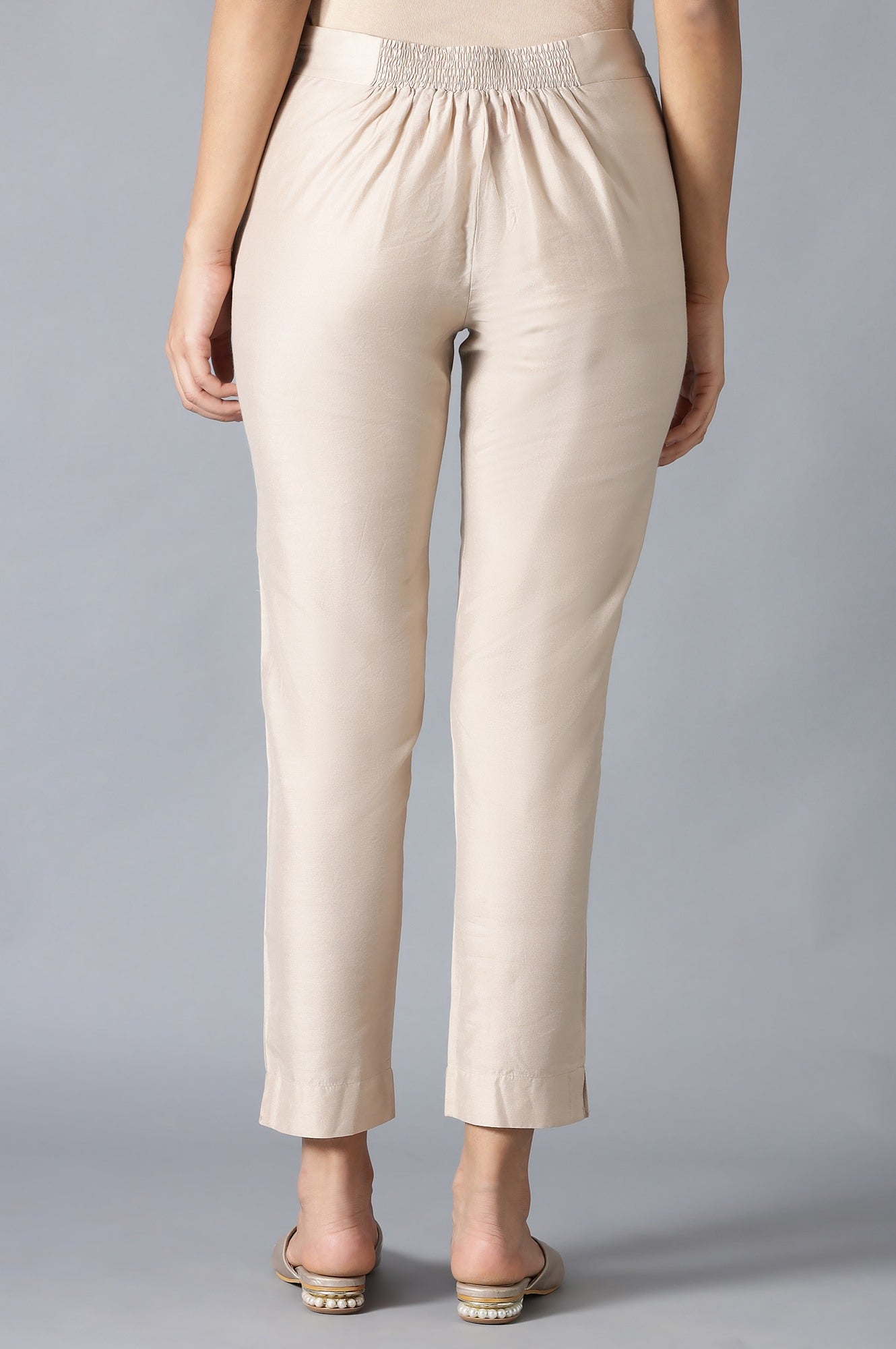 Beige Slim Pants