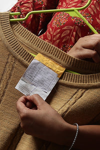 Green Lurex Knitted Winter kurta