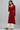 Red A-Line Plus Size Winter kurta With Belt