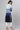 Blue Yarn-Dyed Acrylic Charm Plus Size kurta