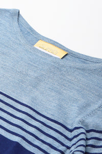 Blue Colour Blocked Winter kurta