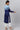 Blue Colour Blocked Plus Size Winter kurta