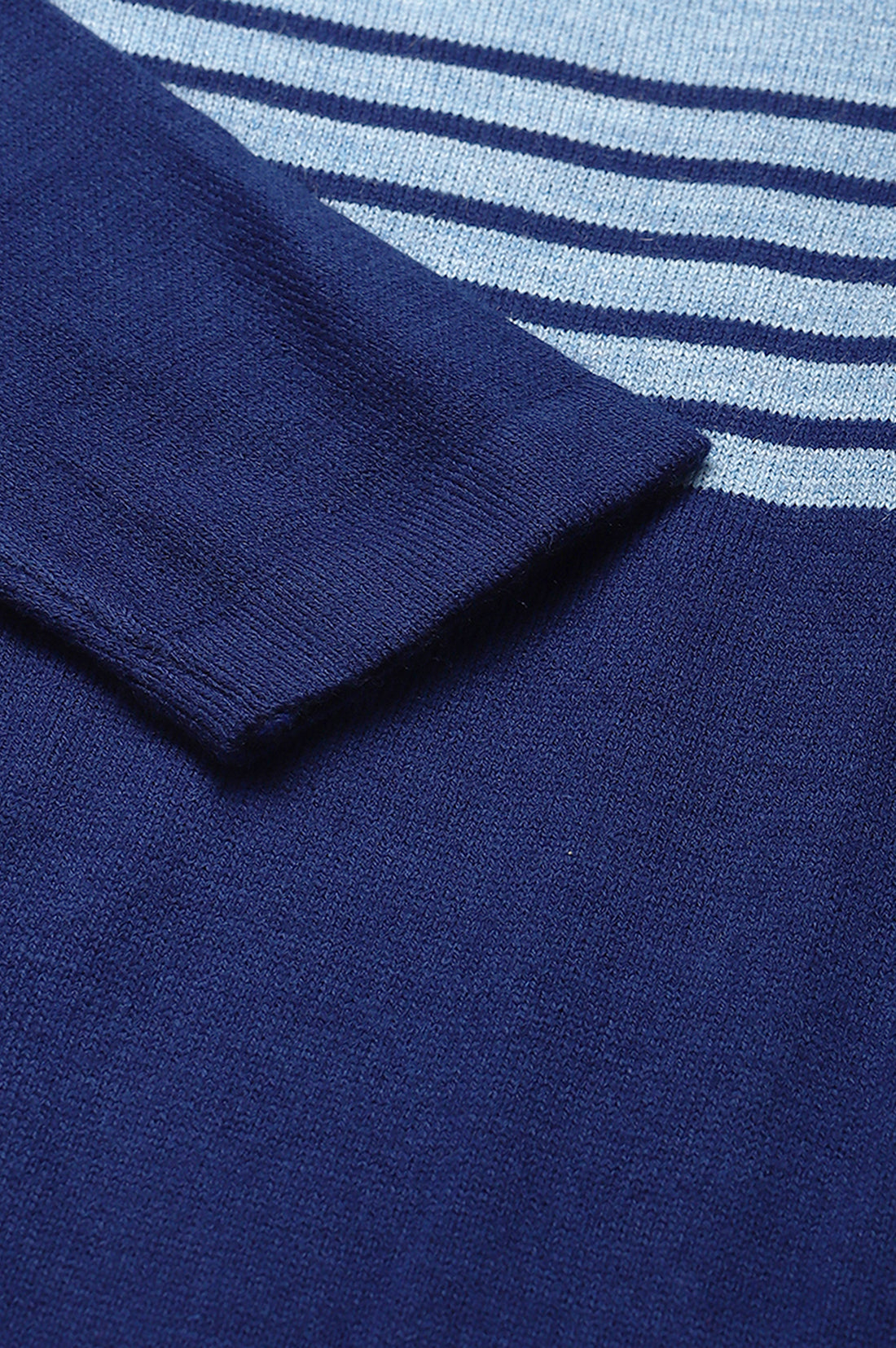 Blue Colour Blocked Winter kurta