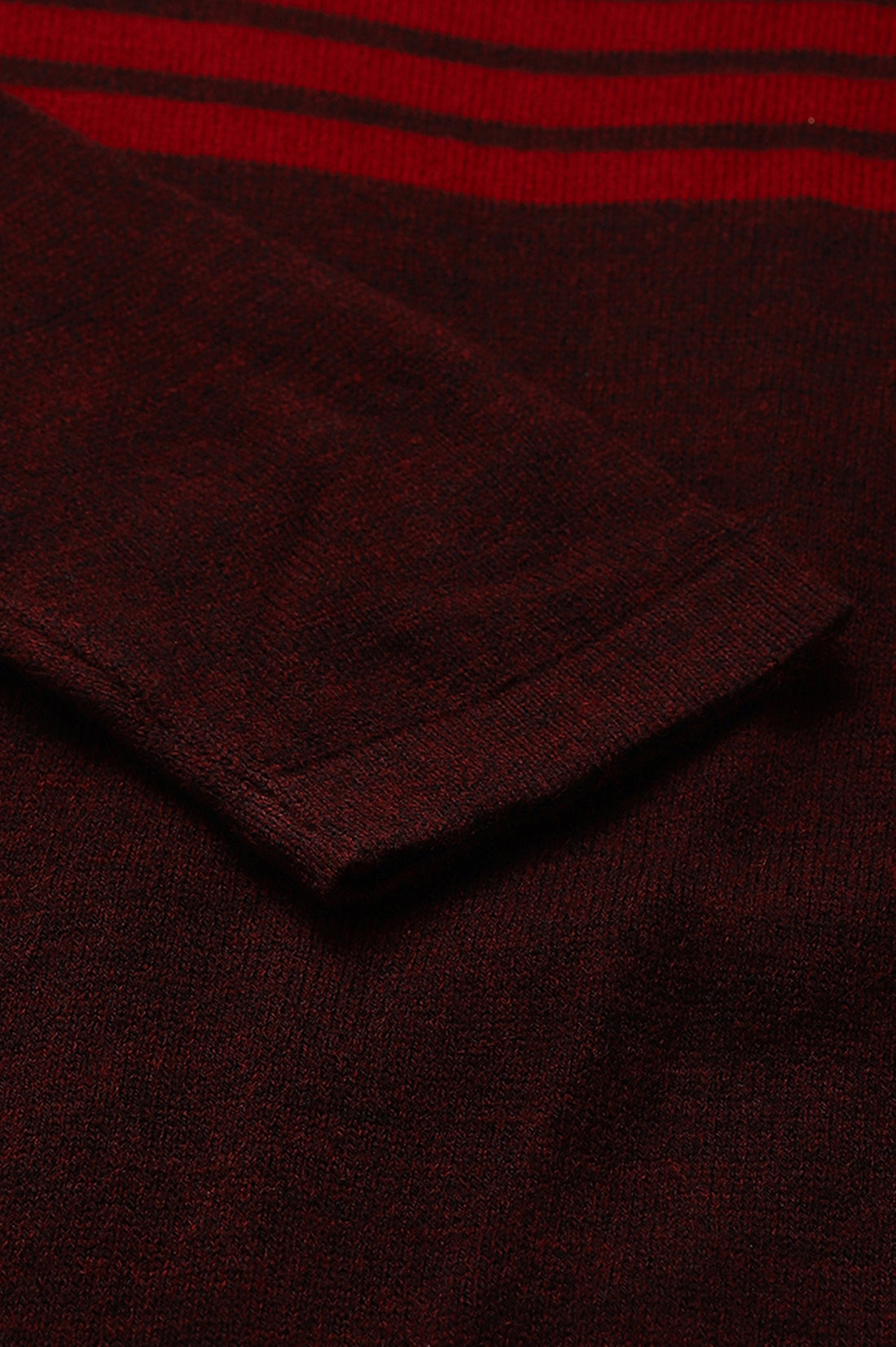 Maroon Colour Blocked Plus Size Winter kurta