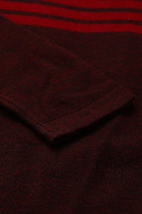 Maroon Colour Blocked Winter kurta