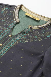 Grey Jacquard Winter kurta