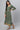 Green Floral Print Winter Dress with Sequins Detailing