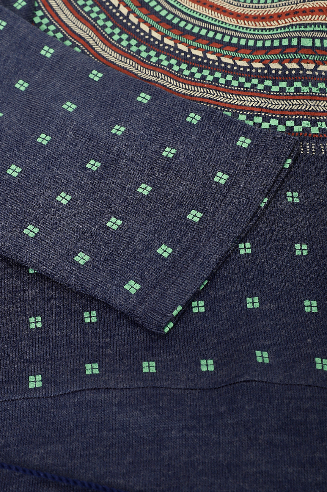 Blue Tiered Winter Plus Size Dress