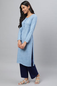Blue Acrylic Winter kurta