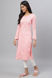 Pink Acrylic Winter kurta