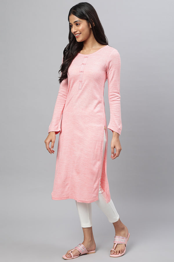 Pink Acrylic Winter kurta