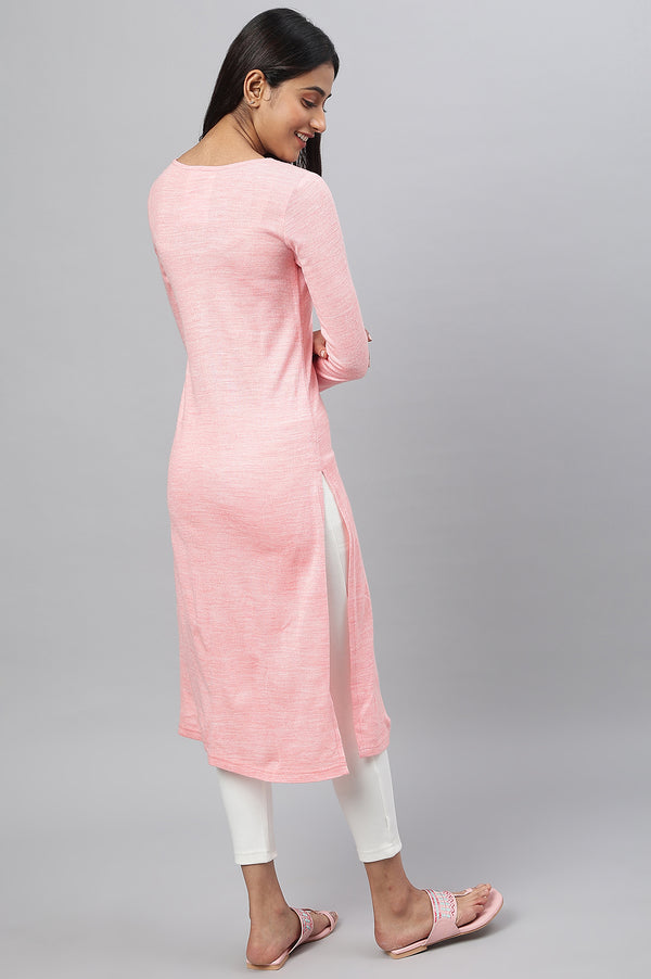 Pink Acrylic Winter kurta