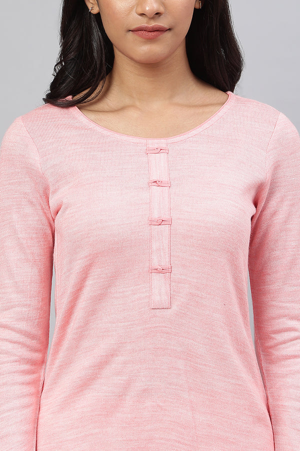 Pink Acrylic Winter kurta