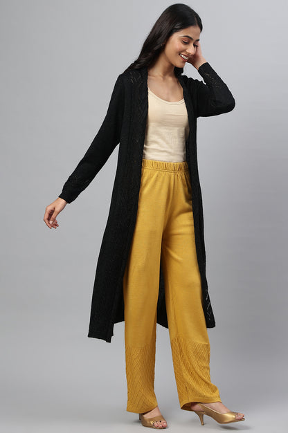 Blue Shawl Collar Front Open Cardigan