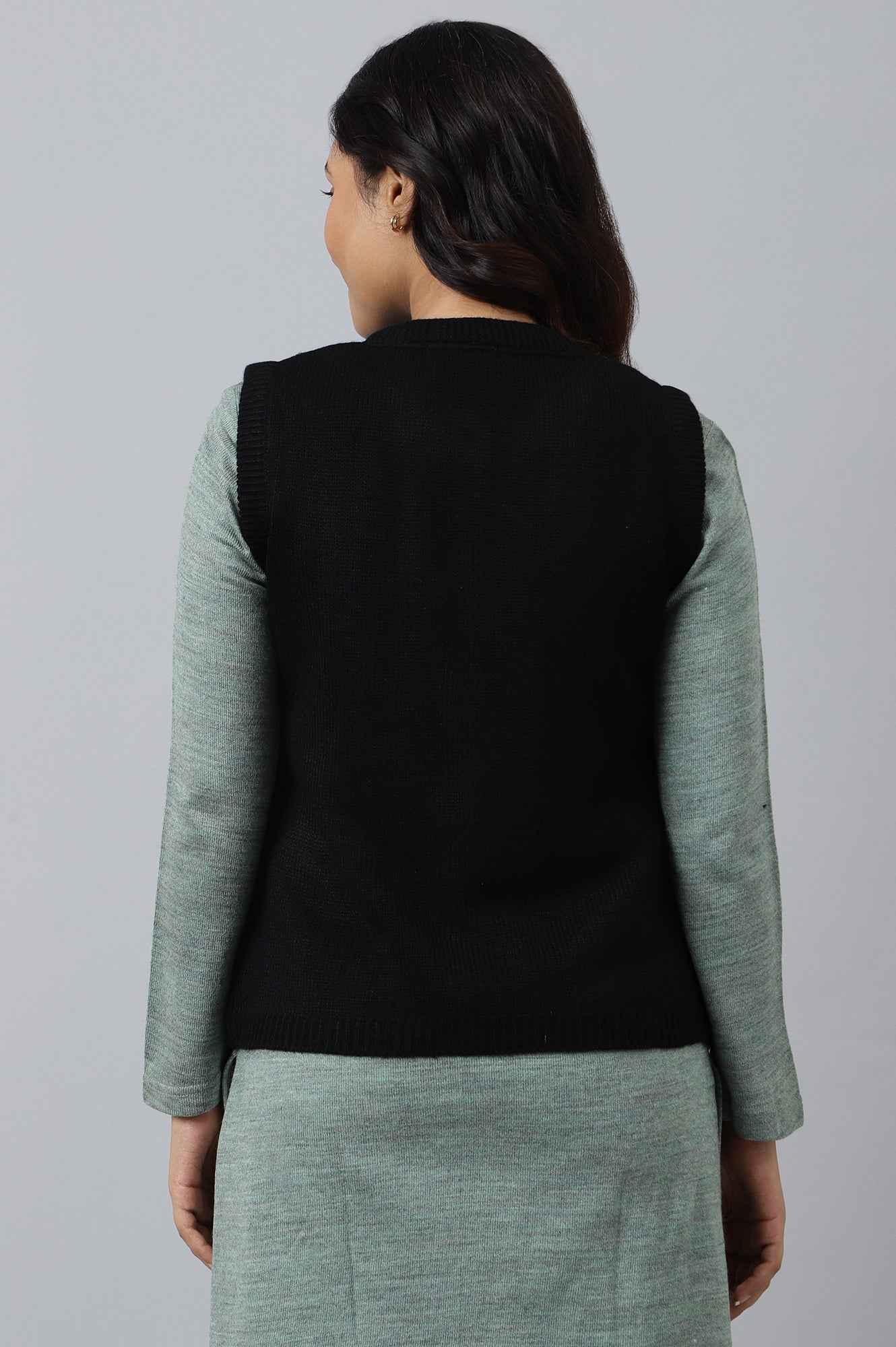 Buy Black Sleeveless Women Short Sweater Online for Woman Shop