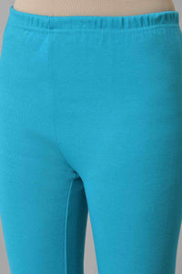 Blue Stretchable Interlock Women Tights