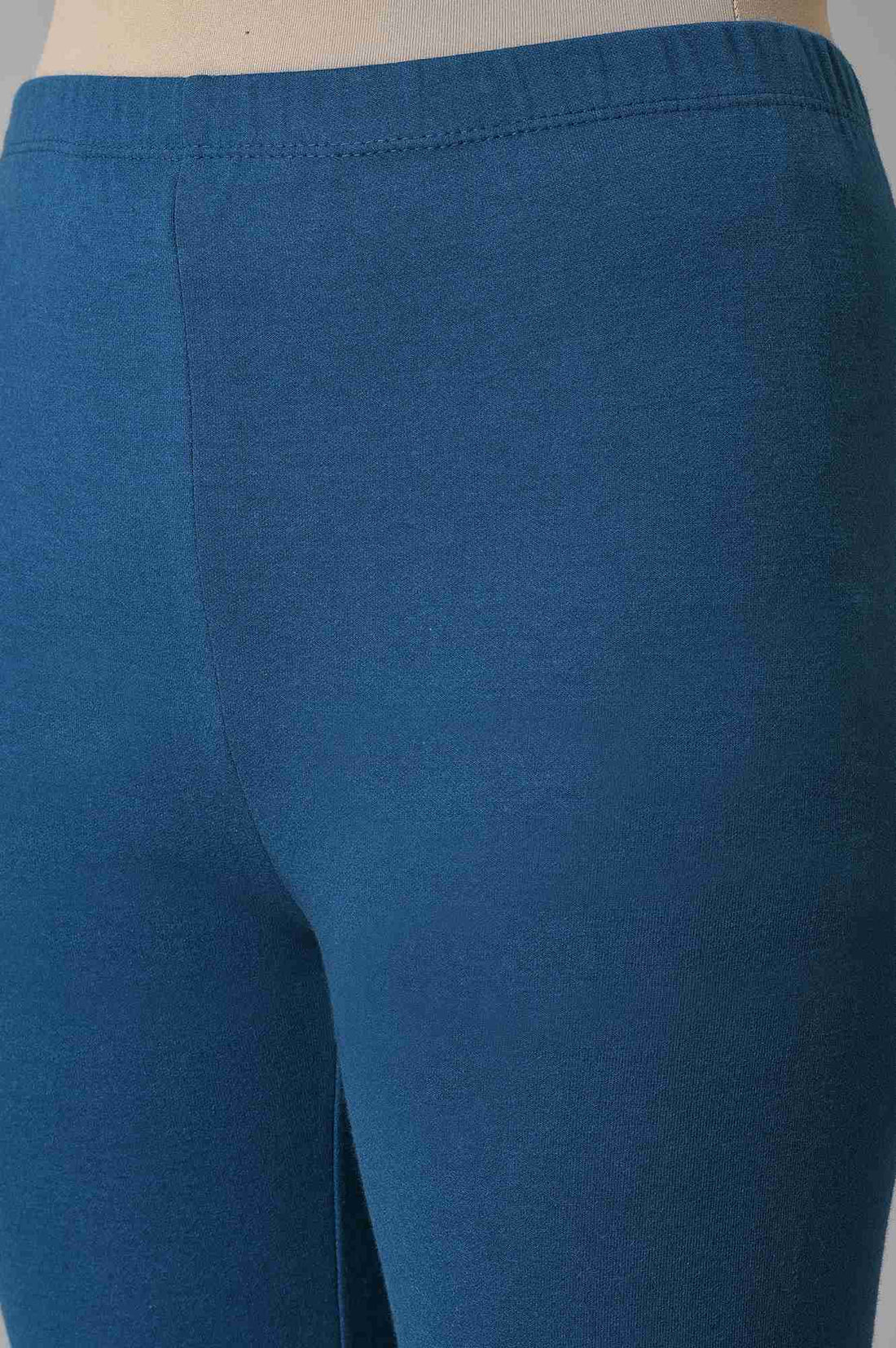 Blue Stretchable Interlock Women Tights