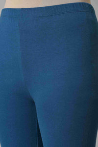 Blue Stretchable Interlock Women Tights